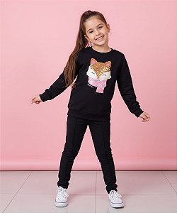 Conjunto moletom e leggin peluciados