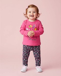 Conjunto Moletom Baby Brandili Menina