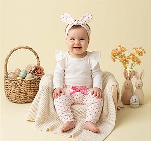 Conjunto Trijunto Baby 3 peças algodão