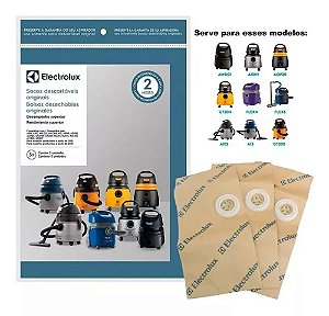 Kit Com 3 Sacos Descartáveis Electrolux Flex  A10s Flex A10t A13