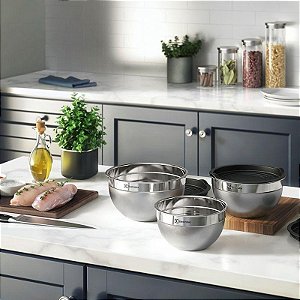 CONJUNTO BOWLS DE INOX ELECTROLUX -  3UNI