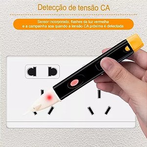 Kit Alicate Amperímetro Digital Com Detector De Tensão