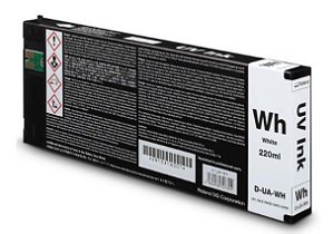 Tinta UV Roland D-UA-5 - Cartucho 220 ML - BRANCO/WHITE