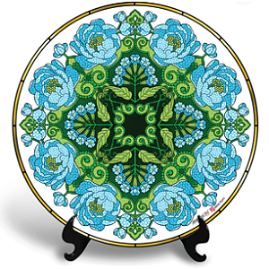 Mandala Flor de Cera (Azulejo Redondo)