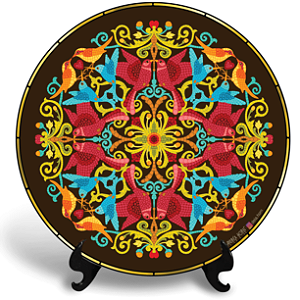 Mandala Passarinheira (Azulejo Redondo)