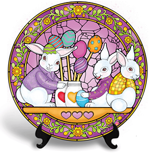 Coelhos (Azulejo Redondo)