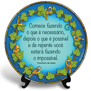 Frase São Chico (Azulejo Redondo)