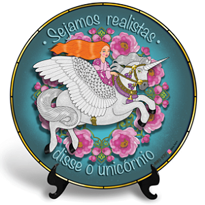 Unicórnio (Azulejo Redondo)