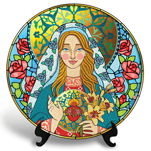 Imaculado Coração de Maria (Azulejo Redondo)