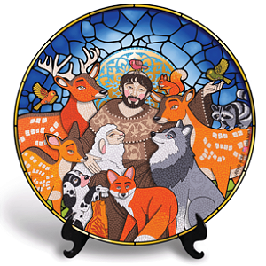 São Chico e os Animais (Azulejo Redondo)