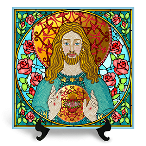 Sagrado Coração de Jesus (Azulejo Quadrado)