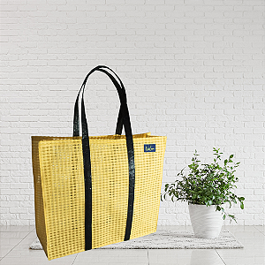 Ecobag Medium Amarela & Alça Black