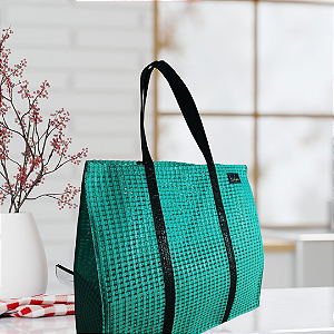Ecobag Medium Verde Piscina & Alça Black