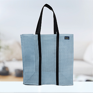Ecobag Big Azul Celeste & Alça Black