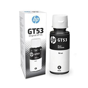 REFIL DE TINTA HP GT53 PRETO 90ML, PARA HP DESKJET GT 5800 SERIES, HP INK TANK 100, 300, 400 SERIES