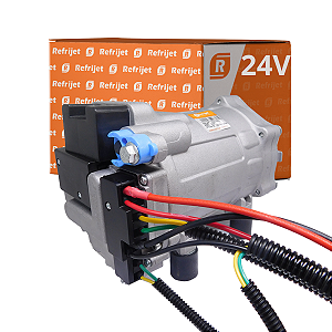 COMPRESSOR AR CONDICIONADO AUTOMOTIVO ELÉTRICO 24V C/ MÓDULO