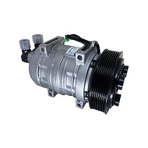 COMPRESSOR ÔNIBUS TM-21HD POLIA PV8 140mm 24V SAÍDA VERTICAL