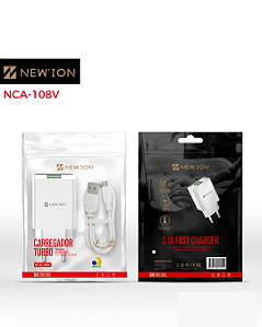 Carregador 3.1A USB V8 - NCA-108V
