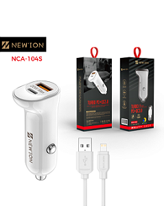 Carregador veicular com cabo iPhone lightning - NCA-104S