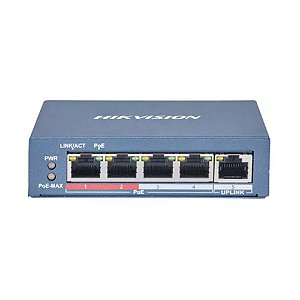 Switch Poe 05 Portas 10/100 Mbps Ds-3e1105p-ei/m Hikvision