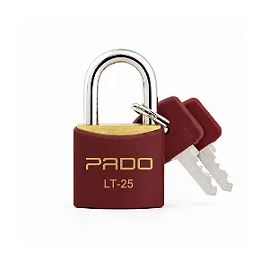 Cadeado de Latão SM LT-25mm Vermelho Pado Seguro e resistente