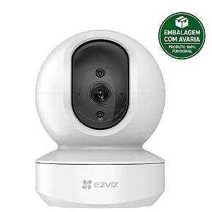 REEMBALADO - Câmera de Segurança Interna Motorizada Ezviz TY1 Wi-Fi Branca