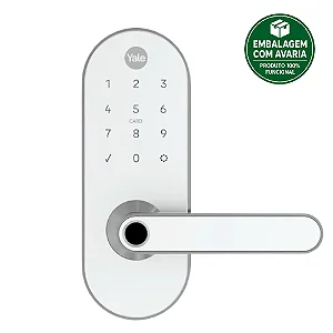 REEMBALADO - Fechadura Digital Yale YMC 420W Branca Zigbee Integrado