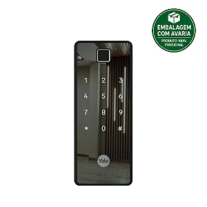 REEMBALADO - Fechadura Digital Yale Reflecta Biometria Painel Espelhado