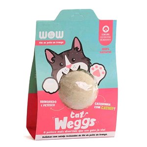 Wow Cat Weggs brinquedo comestível com petisco para gatos