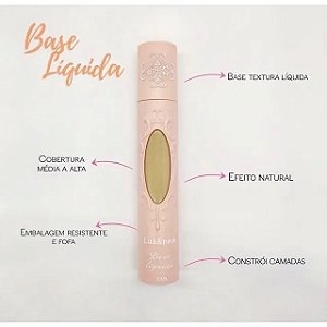 Base Líquida Matte Lua & Neve - Cobertura perfeita e aveludada