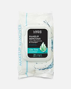 Lenço Demaquilante Aloe Vera - Kiss New York: Limpeza suave e refrescante para sua pele