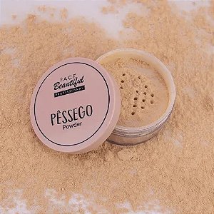 Pó Facial Pêssego Powder Face Beautiful: Efeito Aveludado e Pele Radiante