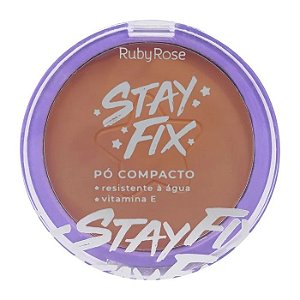 Pó Compacto Stay Fix - ME160 - Ruby Rose: Acabamento Perfeito e Longa Duração na Cor Marrom Claro