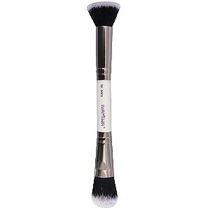 Pincel W501 Macrilan Duplo Base e Kabuki Reto: Maquiagem Completa com Eficiência e Precisão
