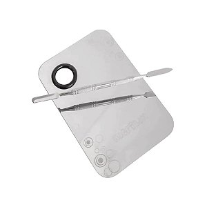 Kit Placa e Espátula para Maquiagem Macrilan: Misturas Homogêneas e Maquiagem Impecável