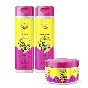 Kit Cheirinho de Chiclete BabaSoul: Cabelos Limpos, Hidratados e Perfumados com Fragrância Irresistível