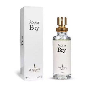 Perfume Aqua Boy 15ml - Moments Paris, Inspirado no 212 Vip Men da Carolina Herrera