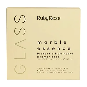 Bronzer e Iluminador Marmorizado Ruby Rose Glass – Marble Essence para Contorno e Iluminação
