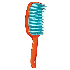 Escova Raquete Flex Red Ricca - Cerdas Duplas, Desembaraço Sem Quebra