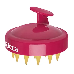 Escova Massageadora de Couro Cabeludo Shampoo Brush Ricca – Estimula o Crescimento e Reduz a Caspa