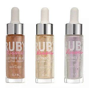 Glitter Líquido Ruby Kisses - Glow Intenso, Vegano e Cruelty-Free - 11,5ml