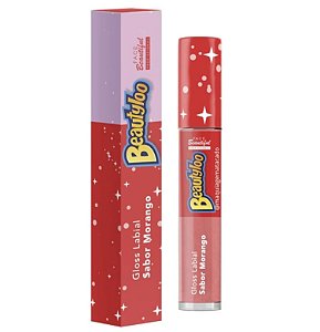 Gloss Labial Beautyloo Sabor Morango - Hidratante, Brilho Intenso e Não Testado em Animais - 3,8ml