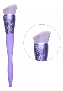 Pincel de Base Stay Fix SF02 Ruby Rose - Cerdas Sintéticas e Formato Chanfrado para Acabamento Perfeito