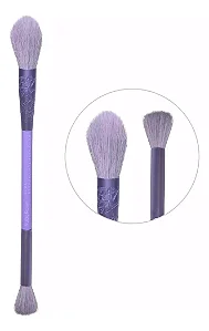 Pincel Duo Stay Fix SF04 Ruby Rose - Ideal para Iluminar e Esfumar com Cerdas Macias