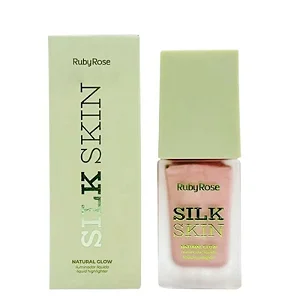 Iluminador Líquido Silk Skin Ruby Rose - Efeito Espelhado e Glow Natural - 24ml