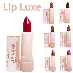 Batom Satin Lip Luxe - Ruby Rose Linha Rosa - 8 Cores Intensas e Acabamento Sofisticado