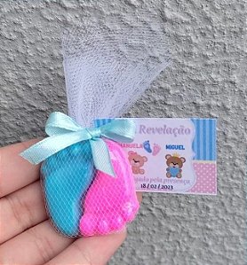 Sabonetes para Lembrancinha Mini Pezinho com Tule e Tag
