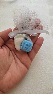 Sabonetes para Lembrancinha Mini Pezinho + Letra com Tule e Tag