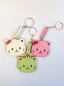 Lembrancinha Chaveiro Gatinho Com Nome em MDF