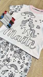 Pijama Verão para colorir